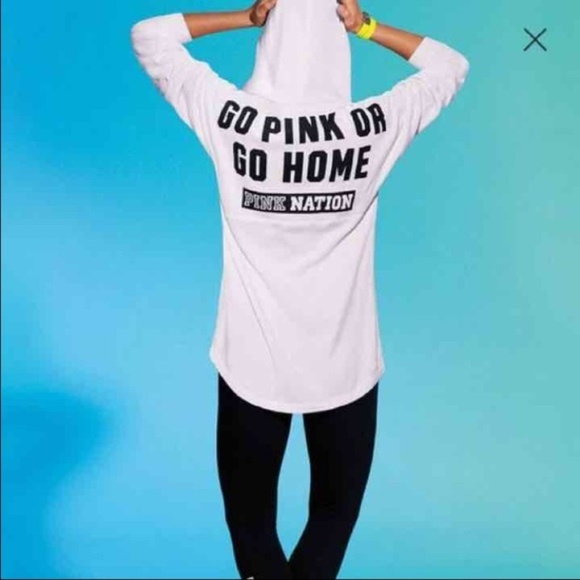 PINK Victoria's Secret Tops - VS PINK "Go Pink or Go Home" Hoodie